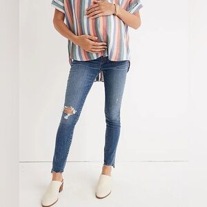 Maternity Side-Panel Skinny Jeans in Everton Wash size 28